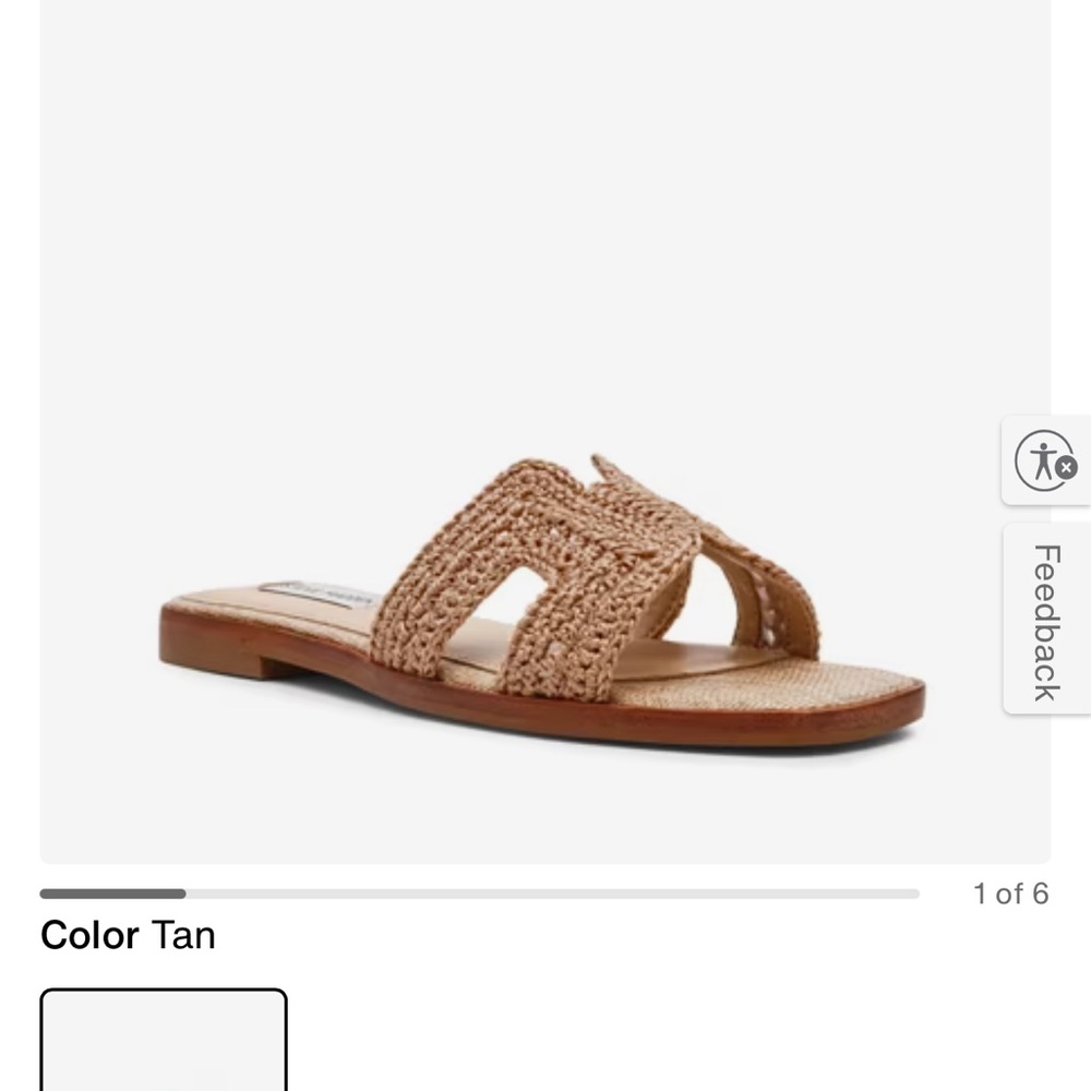 Steve Madden Hadyn Sandal new in box size 8.5 Natural